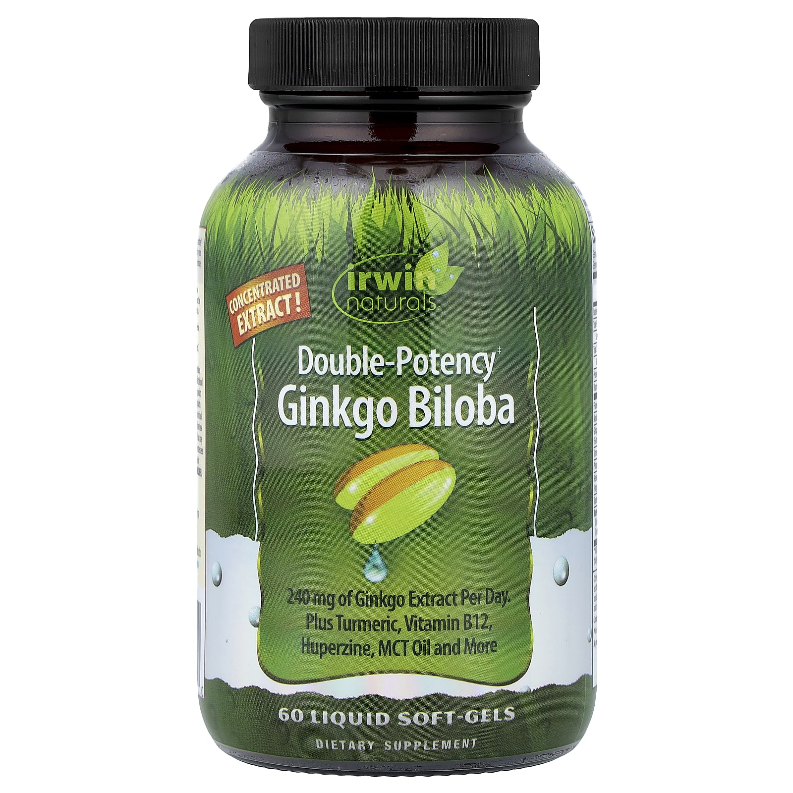Гинкго билоба Irwin Naturals, 60 мягких капсул