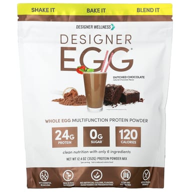 Протеиновый порошок Designer Wellness Designer Egg® Whole Egg Multifunction, вкус Dutched Chocolate, 352 г