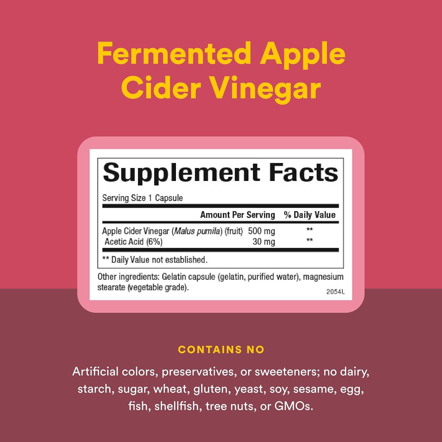 Яблочный уксус Natural Factors 360 Easy-to -Swallow Capsules, вкус Fermented Apple Cider Vinegar, 500 мг, капсулы — фото 3