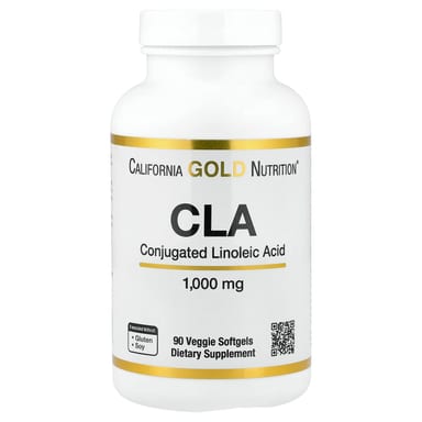 CLA California Gold Nutrition Conjugated Linoleic Acid 90 Veggie, 1000 мг, мягкие капсулы