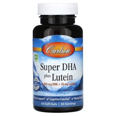 Лютеин Carlson Super DHA Plus, 60 мягких капсул