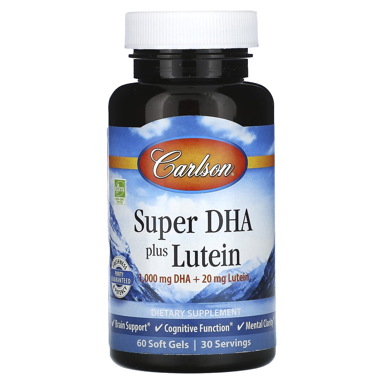 Лютеин Carlson Super DHA Plus, 60 мягких капсул