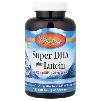 Лютеин Carlson Super DHA Plus, 120 мягких капсул