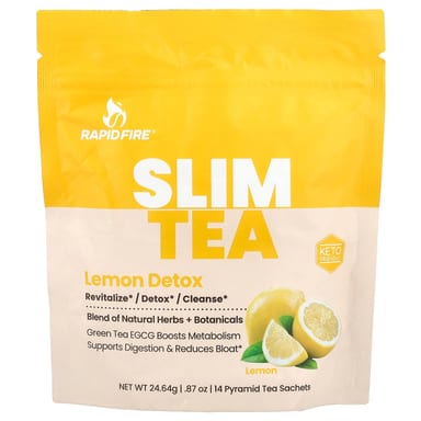 Чай RAPIDFIRE Slim Lemon, оттенок 14 Pyramid Tea Sachets, 24.64 г