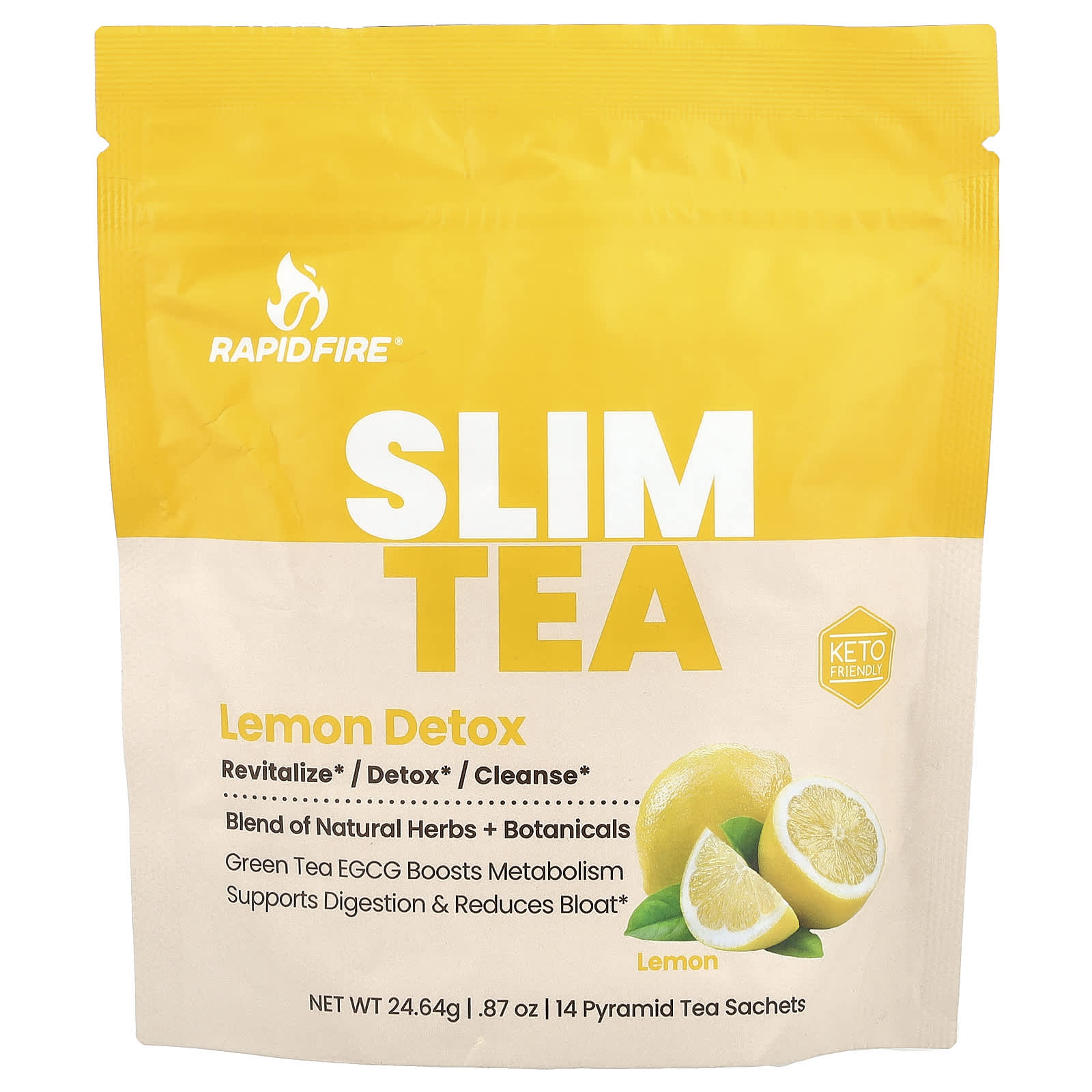 Чай RAPIDFIRE Slim Lemon, оттенок 14 Pyramid Tea Sachets, 24.64 г