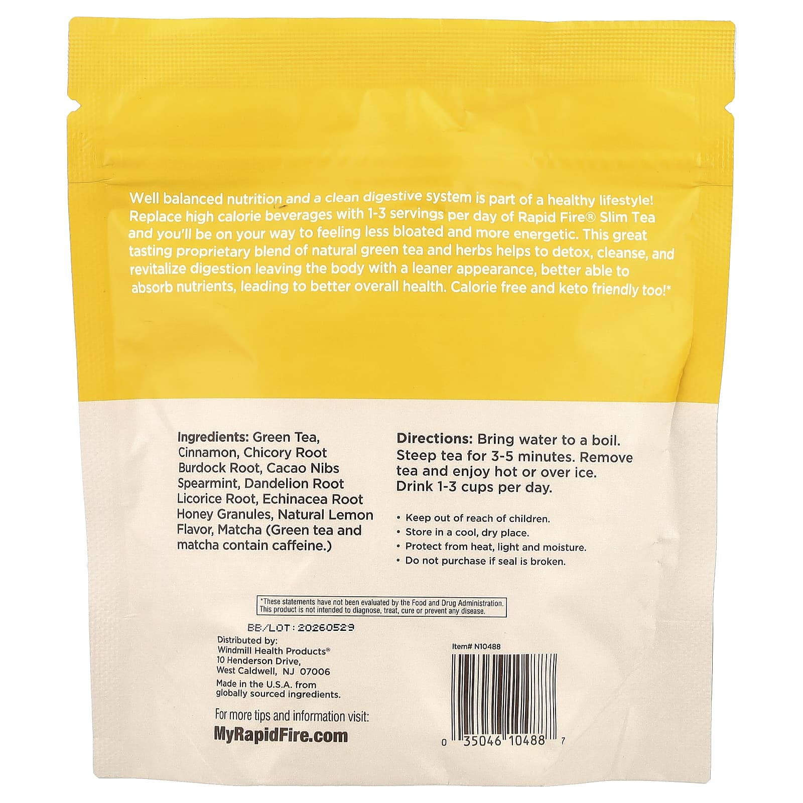 Чай RAPIDFIRE Slim Lemon, оттенок 14 Pyramid Tea Sachets, 24.64 г — фото 2