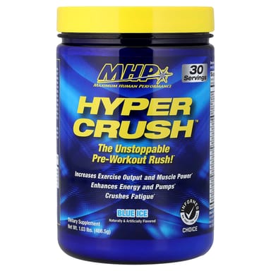 Предтренировочный комплекс MHP Hyper Crush™ Blue Ice, 466.5 г