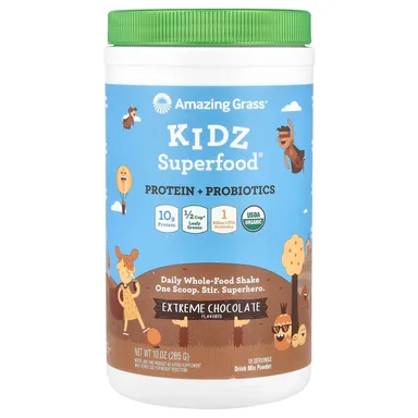 Фото товара: Пробиотик Amazing Grass Kidz Superfood® Protein Extreme Chocolate, 285 г