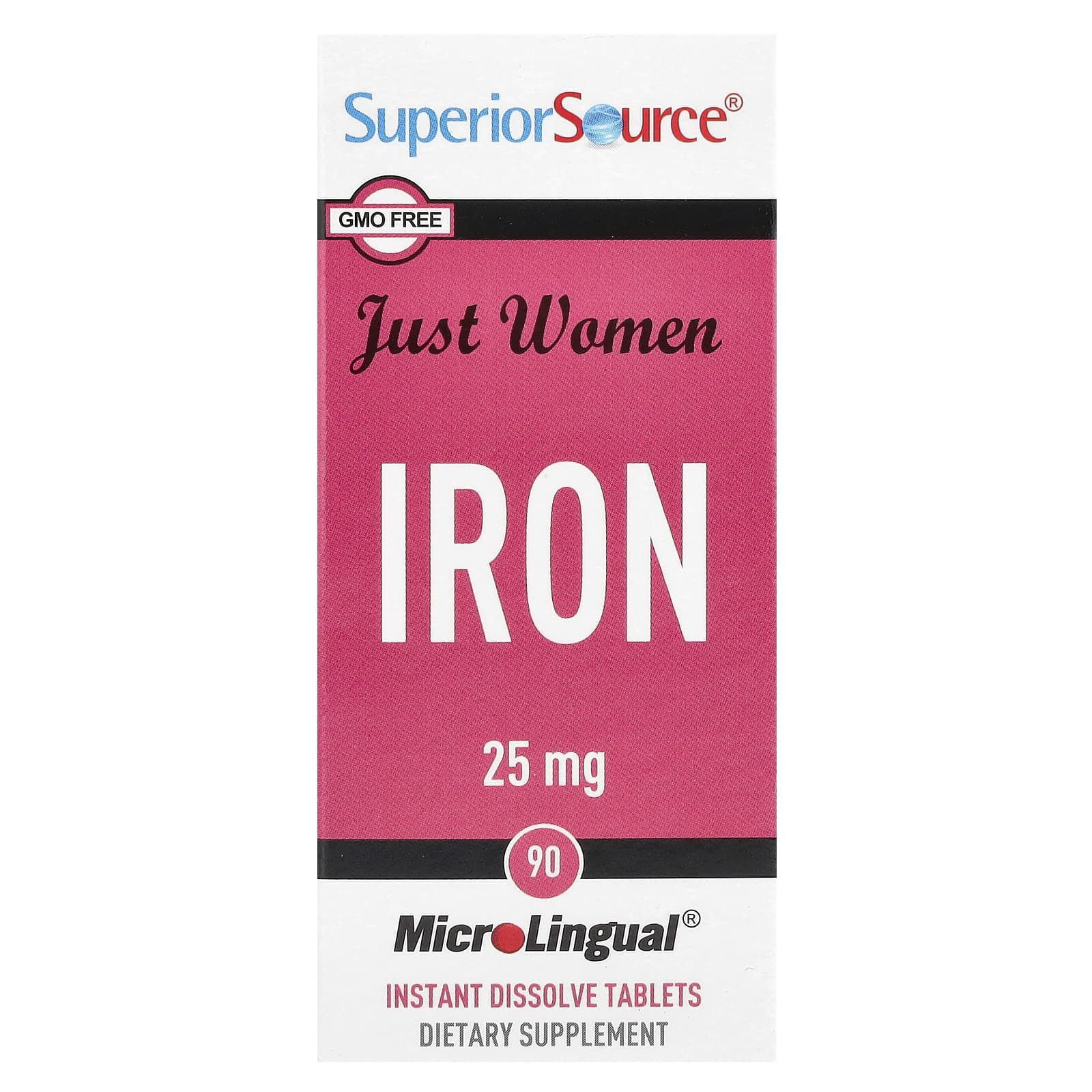 Железо Superior Source Just Women, 25 мг, 90 быстрорастворимых таблеток MicroLingual — фото 2