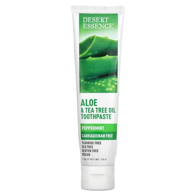 Масло чайного дерева Desert Essence Aloe & Toothpaste, оттенок Peppermint, 176 г