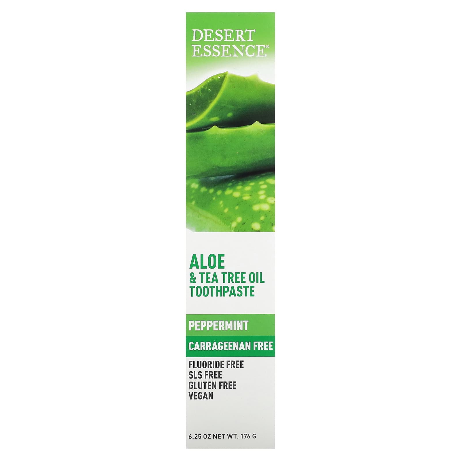 Масло чайного дерева Desert Essence Aloe & Toothpaste, оттенок Peppermint, 176 г — фото 2