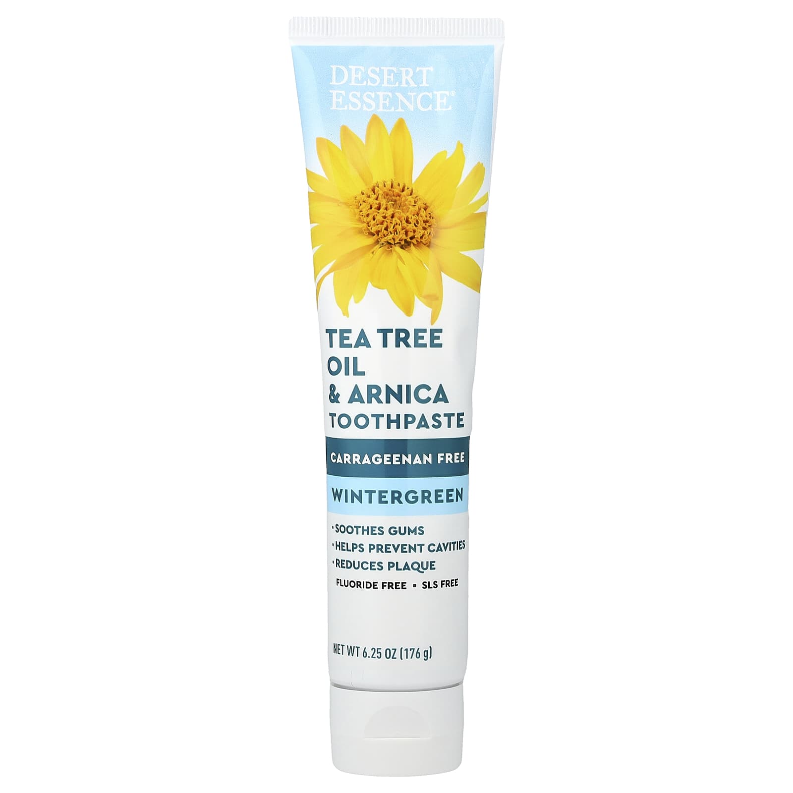 Масло чайного дерева Desert Essence & Arnica Toothpaste, оттенок Wintergreen, 176 г