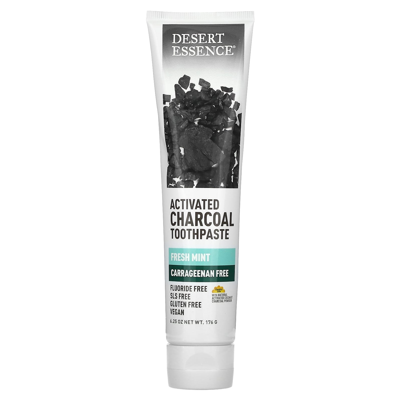 Зубная паста Desert Essence Activated Charcoal Fresh Mint, 176 г