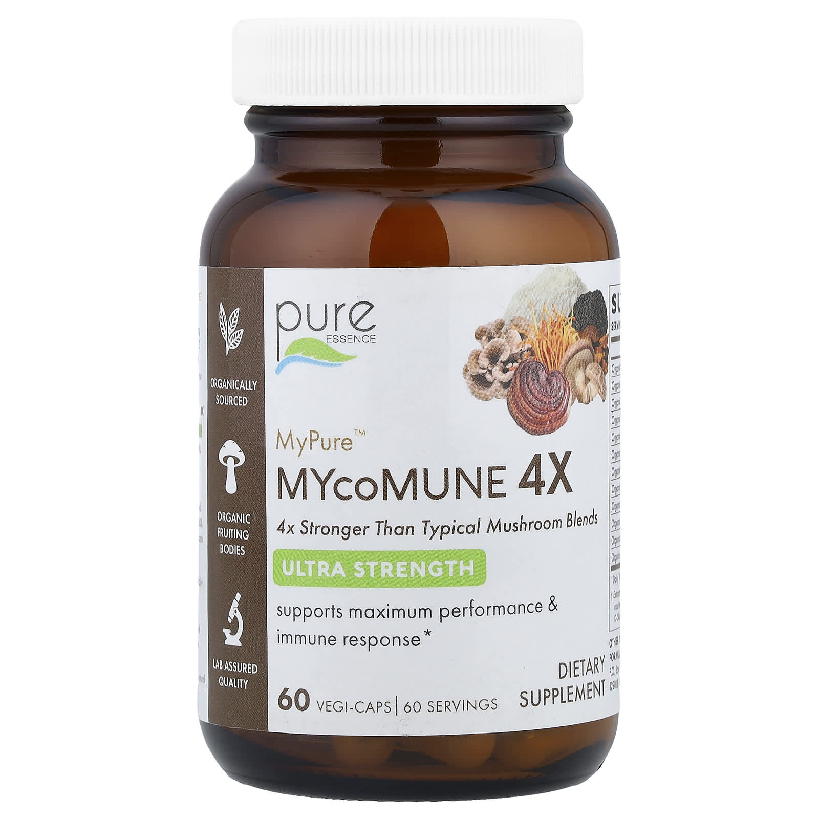 MYcoMune 4X Pure Essence, 60 вегетарианских капсул