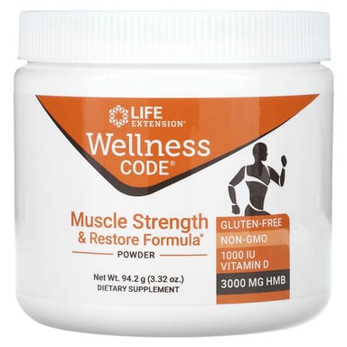 Формула Life Extension Wellness Code Muscle Strength & Restore Powder, 94.2 г, порошок