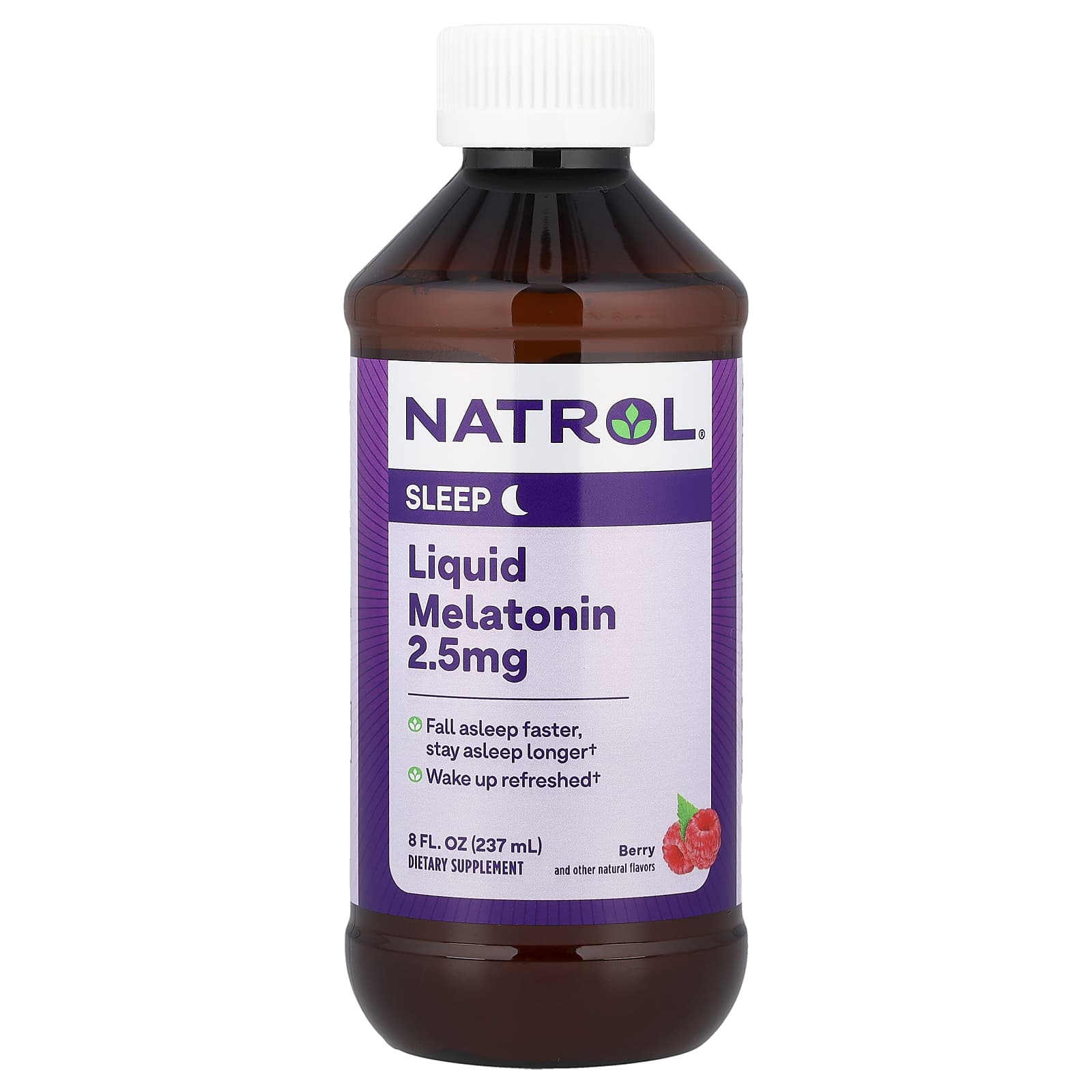 Мелатонин Natrol Liquid, вкус Berry, 2.5 мг, 237 мл, жидкая форма