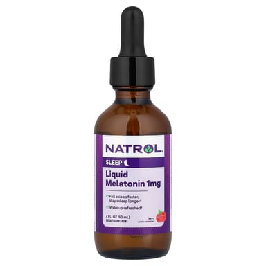 Мелатонин Natrol Liquid, вкус Berry, 1 мг, 60 мл, жидкая форма