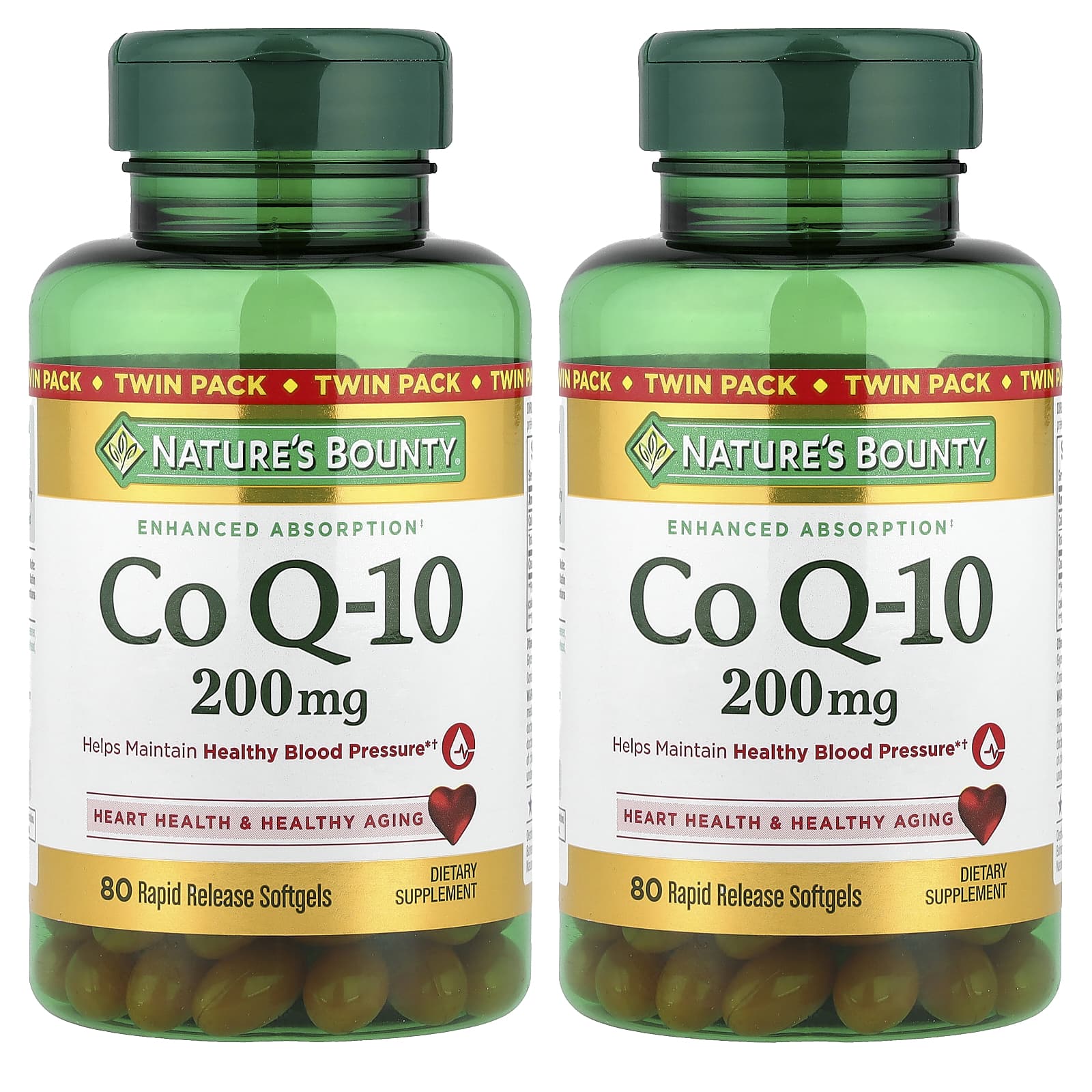 Коэнзим Q10 Nature's Bounty, 200 мг, 2 бутылки по 80 мягких капсул — фото 3