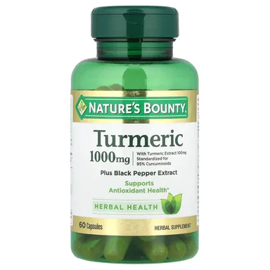 Фото товара: Куркума Nature's Bounty Plus Black Pepper Extract, 1000 мг, 60 капсул