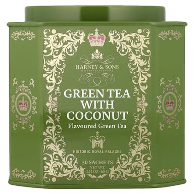 Зеленый чай Harney & Sons with Coconut, 30 саше, 60 г