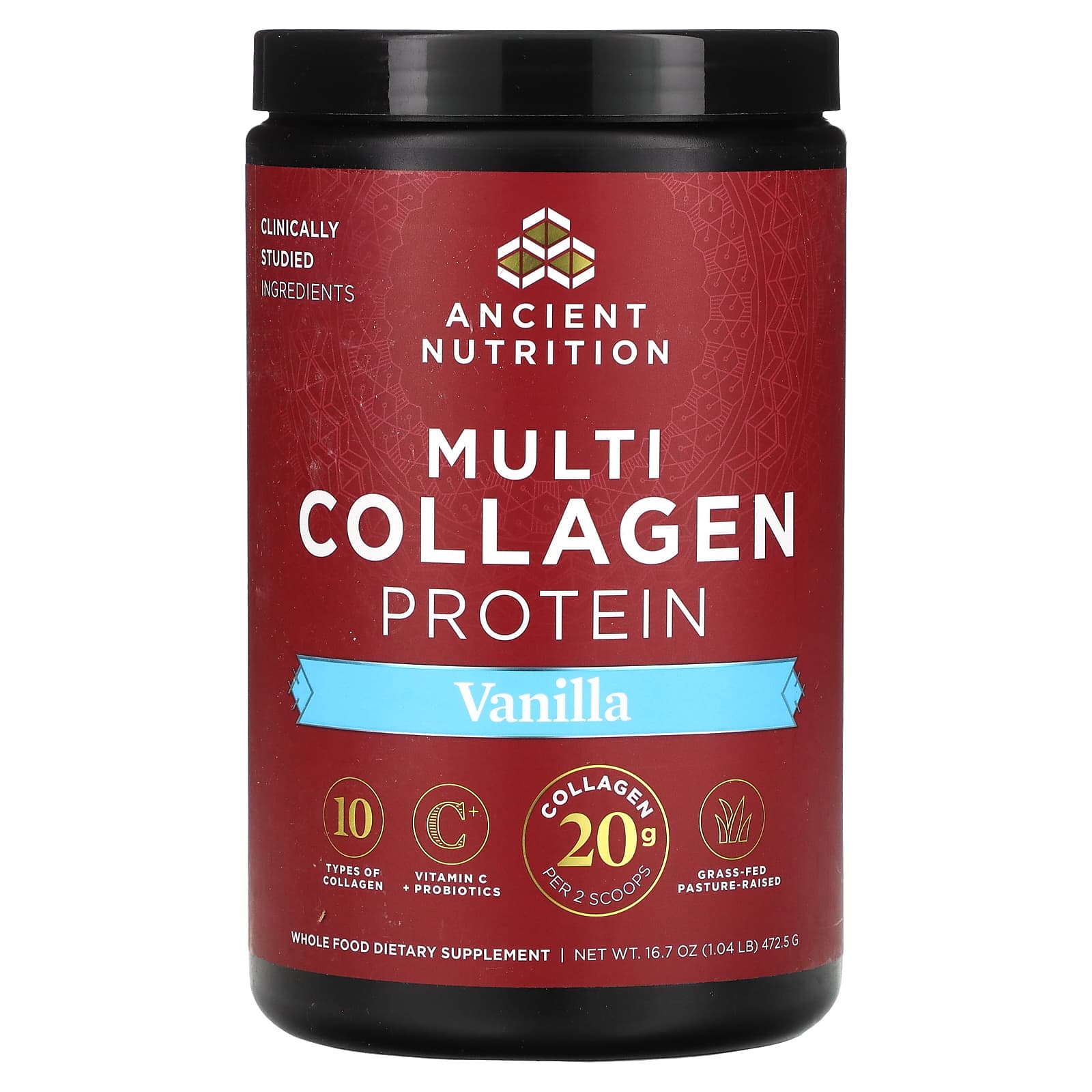 Коллагеновый протеин Ancient Nutrition Multi, вкус Vanilla, 472.5 г, 1.