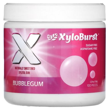 Ксилитол Xyloburst Xylitol Gum Bubble Gum, оттенок 100 Pieces, 150 г
