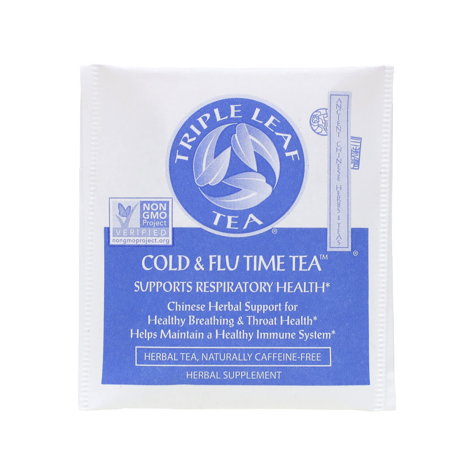 Травяной чай Triple Leaf Tea Cold & Flu Time 20 Tea Bags, без кофеина, 30 г, чайные пакетики — фото 2