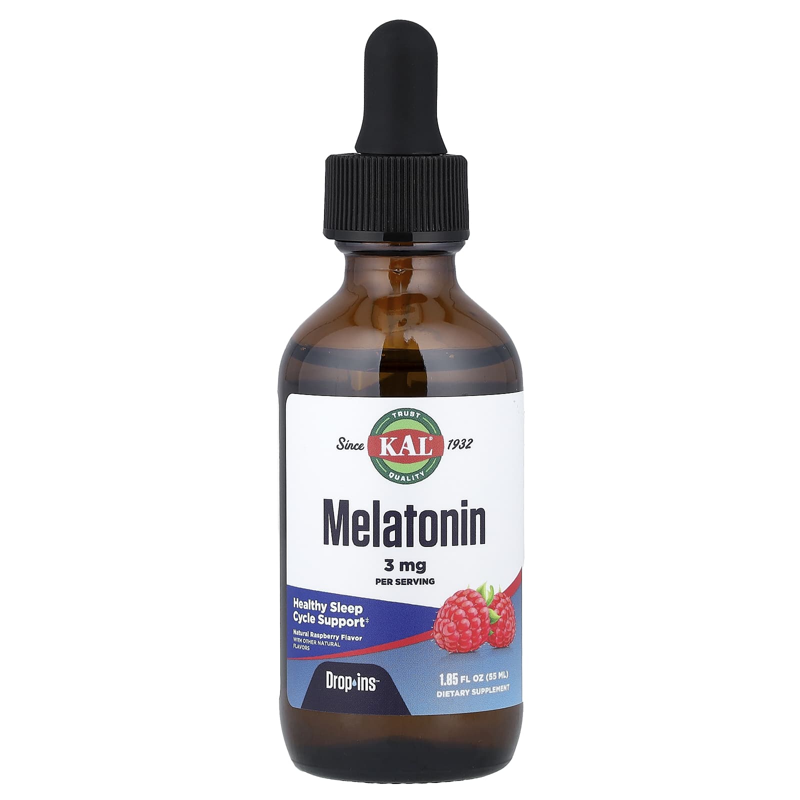 Мелатонин KAL, вкус Natural Raspberry, 3 мг, 55 мл
