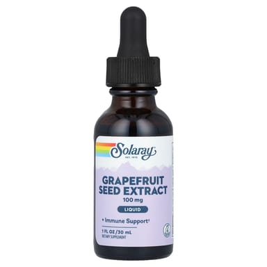 Экстракт семян грейпфрута Solaray, вкус Grapefruit Seed Extract Liquid, 100 мг, 30 мл, жидкая форма