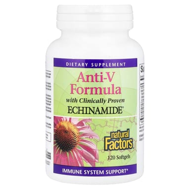 Комплекс Natural Factors Anti-V with Clinically Proven Echinamide®, 120 мягких капсул