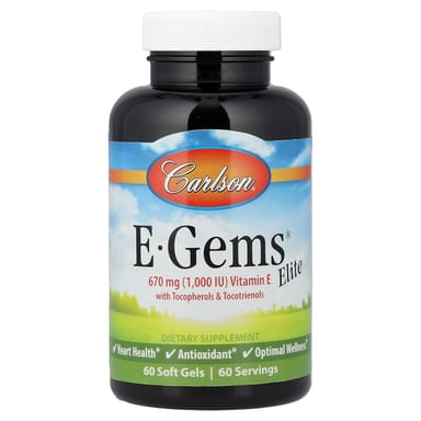 Витамин E Carlson E-Gems® Elite with Tocopherols & Tocotrienols, 60 мягких капсул