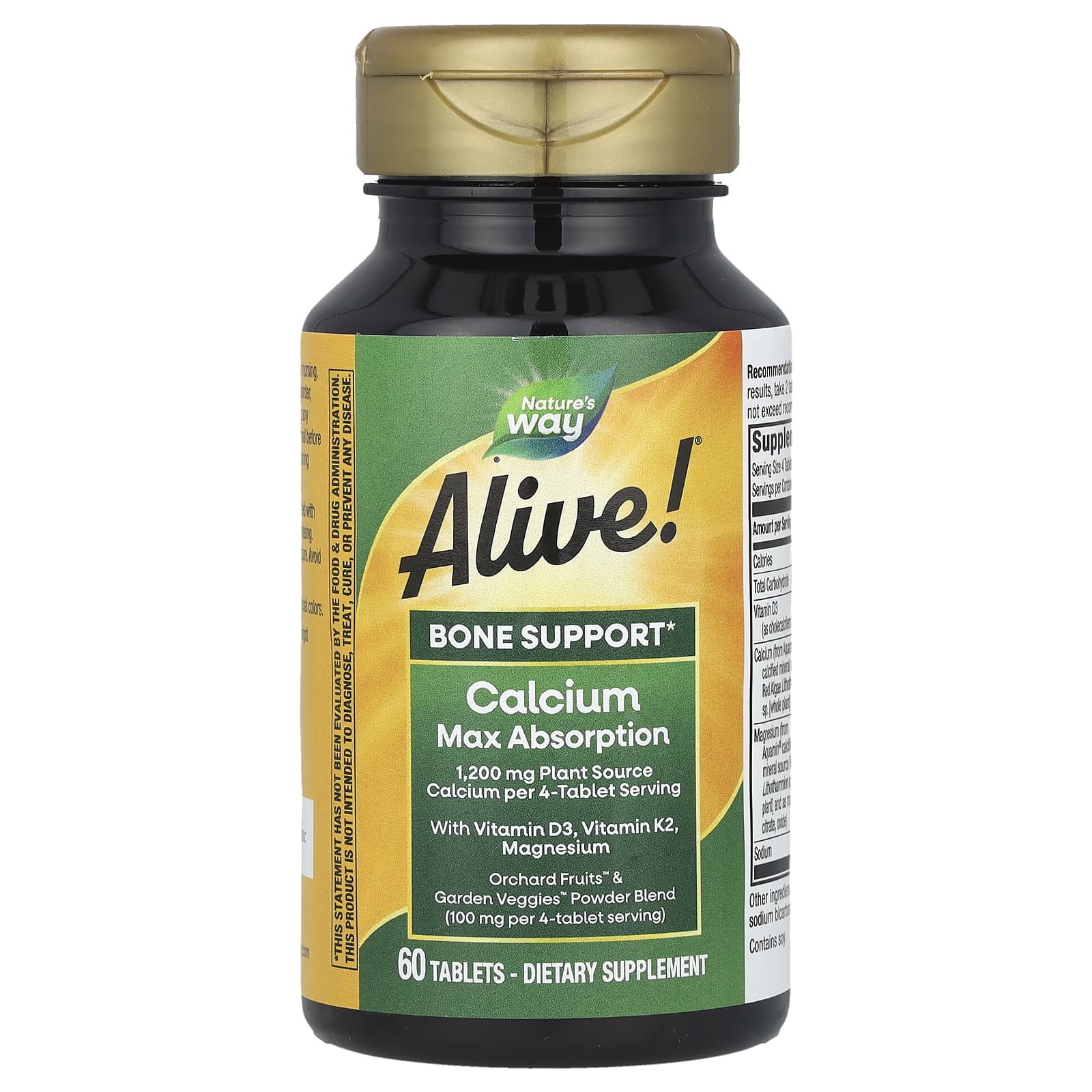 Кальций Nature's Way Alive! Max Absorption, 60 таблеток