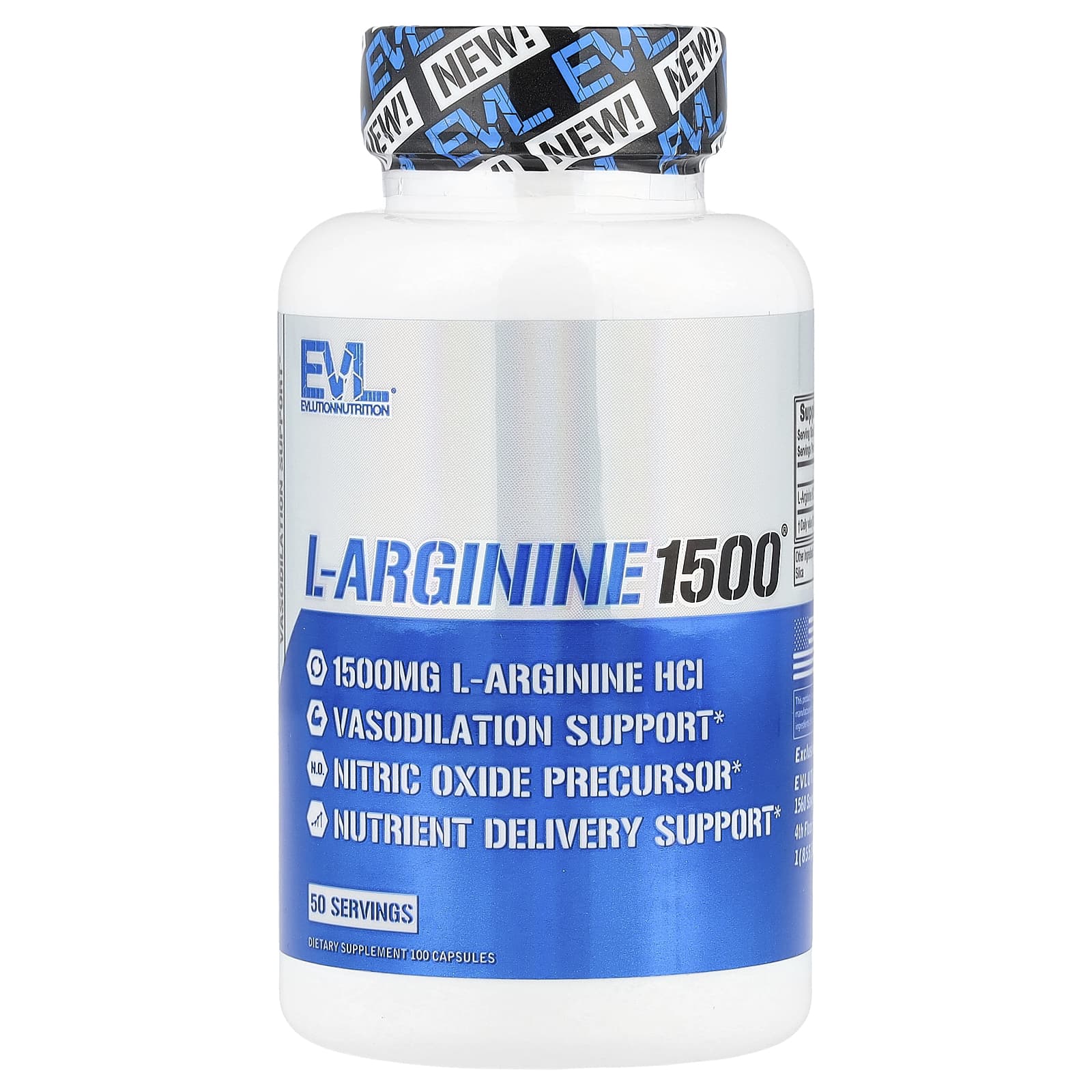 L-Аргинин 1500® EVLution Nutrition, 100 капсул (750 мг на капсулу) — фото 4