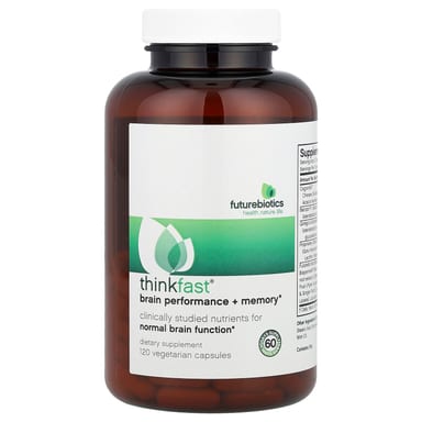 Thinkfast®, Производительность мозга + Память, 120 вегетарианских капсул