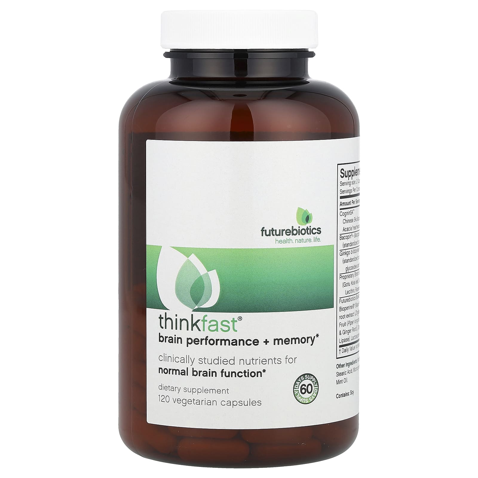 Thinkfast®, Производительность мозга + Память, 120 вегетарианских капсул