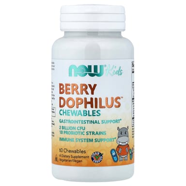 Пробиотик NOW Foods Berry™, 60 жевательных таблеток