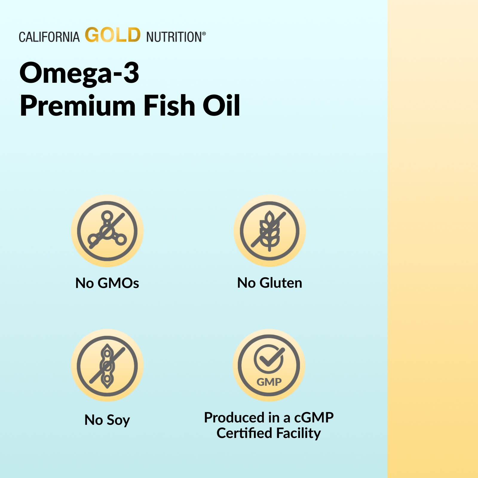 Рыбий жир California Gold Nutrition Omega-3 Premium 240 Fish Gelatin, мягкие капсулы — фото 6