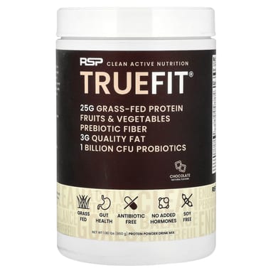 Протеиновый порошок RSP Nutrition TrueFit® Grass-Fed Drink Mix, вкус Chocolate, 860 г, смесь для напитка