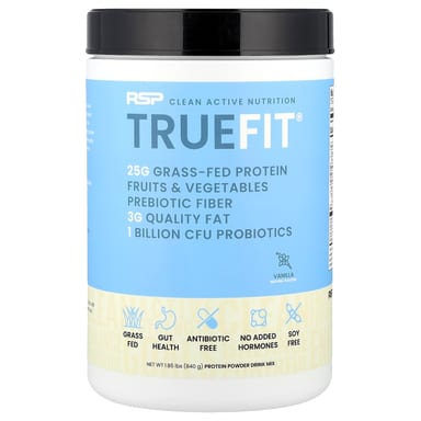Протеиновый порошок RSP Nutrition TrueFit® Grass-Fed Drink Mix, вкус Vanilla, 840 г, смесь для напитка