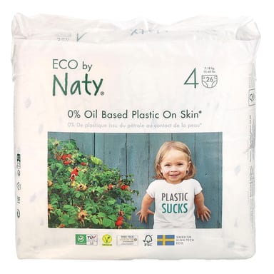 Экологичные подгузники Naty, размер 4, 15-40 фунтов (7-18 кг), 26 штук