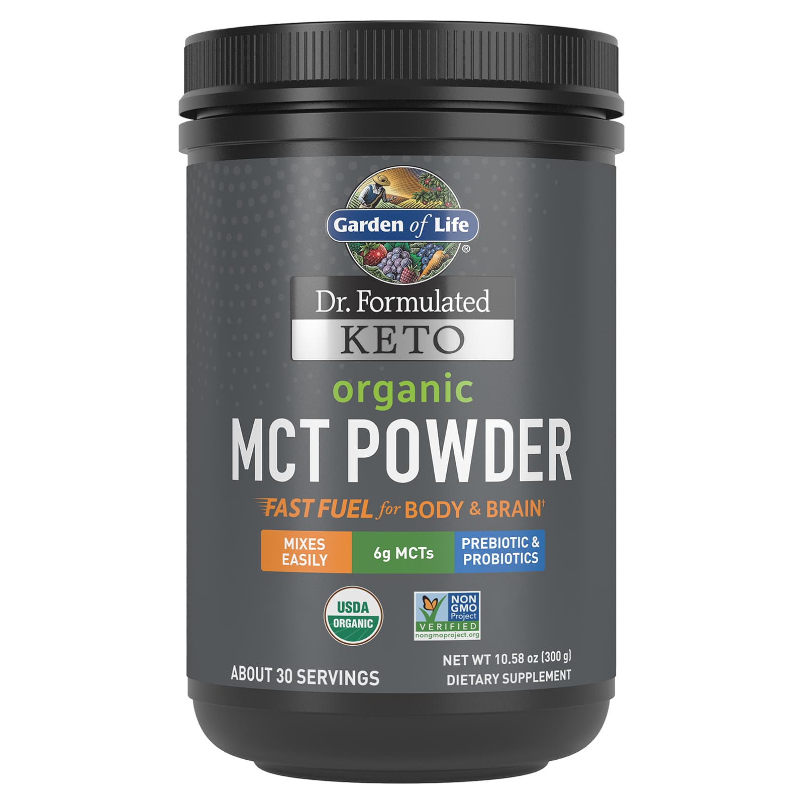 Порошок Garden of Life Dr. Formulated Keto Organic MCT, 300 г