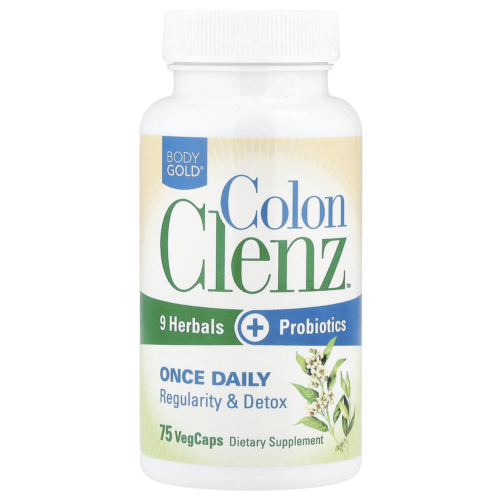 Комплекс Colon Clenz BodyGold™, 75 растительных капсул