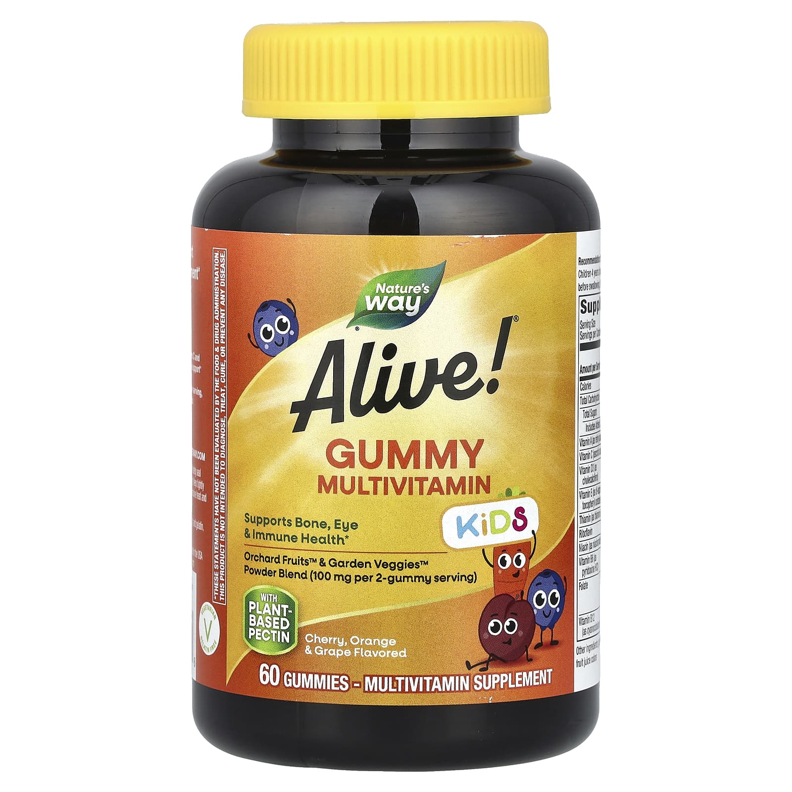 Мультивитамины Nature's Way Alive! Gummy Cherry Orange & Grape, 60 жевательных пастилок