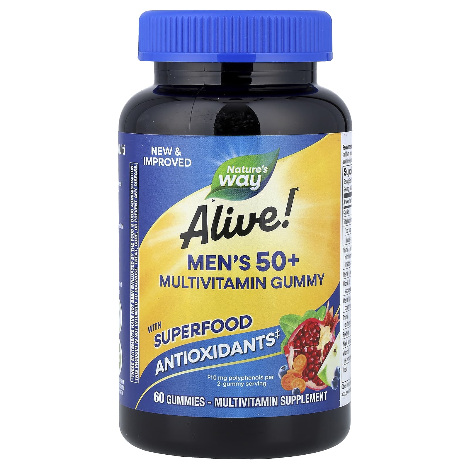 Мультивитамины Nature's Way Alive!® Men's 50+ Gummy Fruit, 60 жевательных пастилок