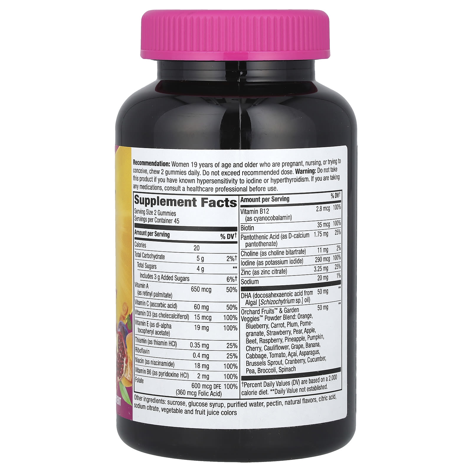 Пренатальные мультивитамины Nature's Way Alive!® Gummy Orange & Raspberry-Lemonade, 90 жевательных пастилок — фото 2