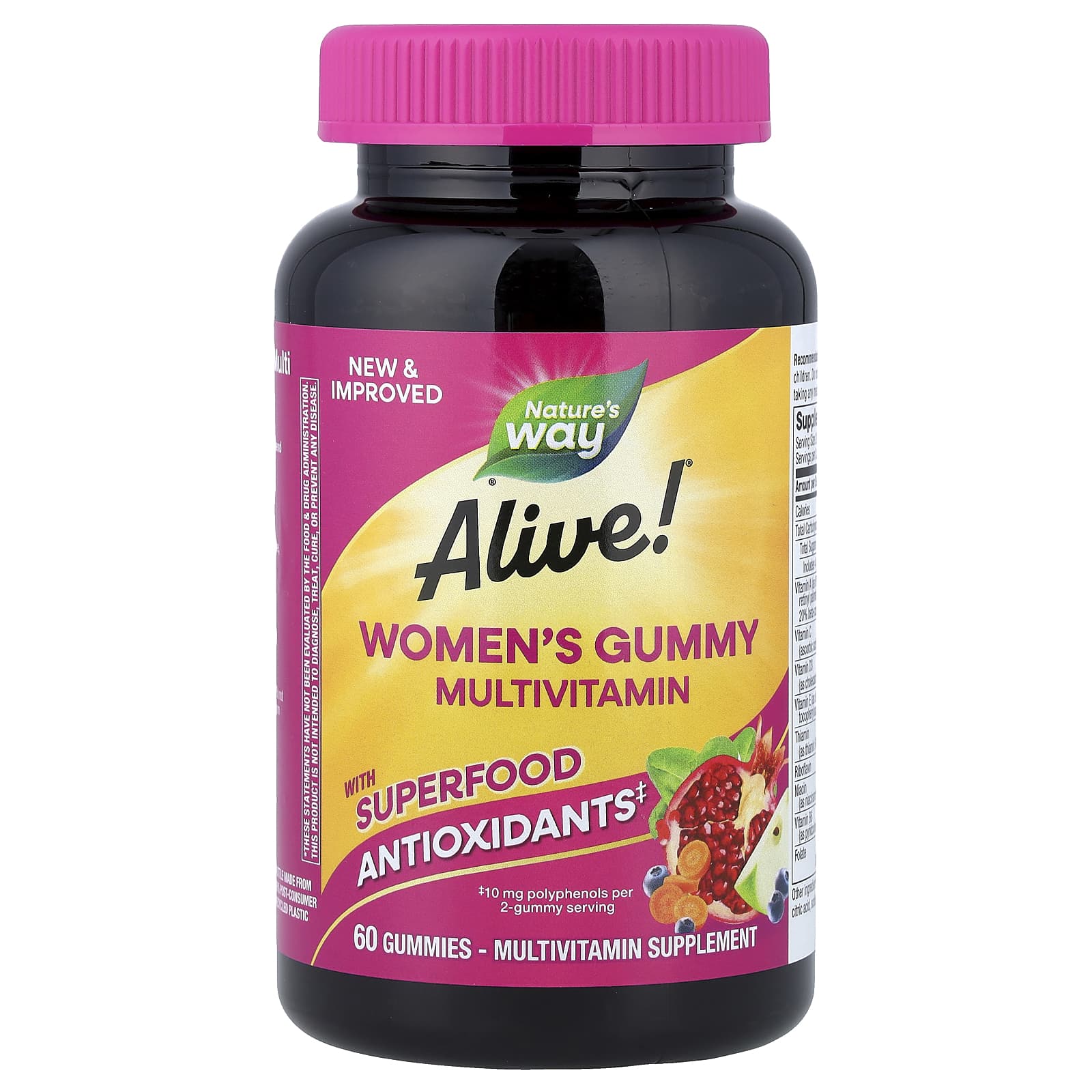 Мультивитамины Nature's Way Alive!® Women's Gummy, вкус Mixed Berry, 60 жевательных пастилок