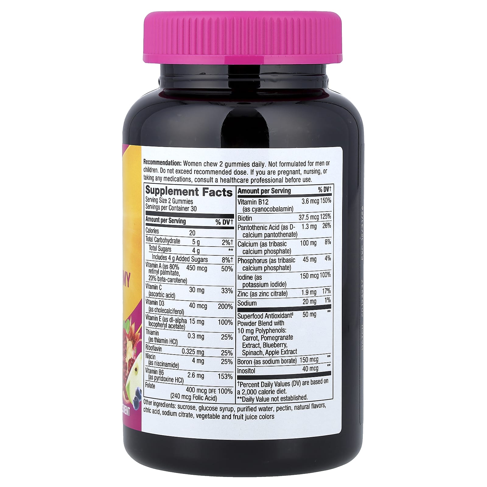 Мультивитамины Nature's Way Alive!® Women's Gummy, вкус Mixed Berry, 60 жевательных пастилок — фото 2