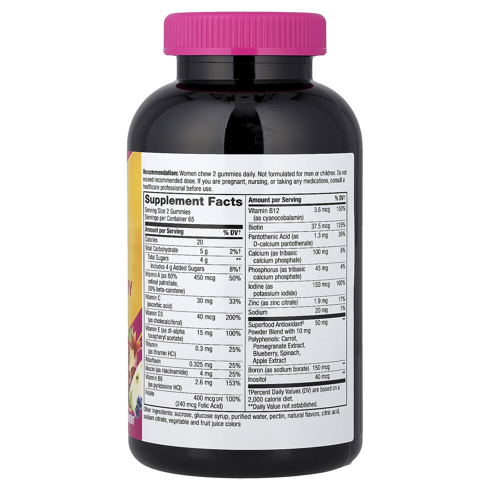 Мультивитамины Nature's Way Alive!® Women's Gummy, вкус Mixed Berry, 130 жевательных пастилок — фото 2