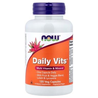 Мультивитамины NOW Foods Daily Vits™ Multi Vitamin & Mineral, 120 растительных капсул
