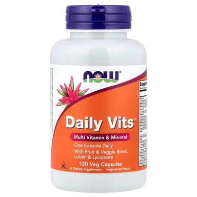 Фото товара: Мультивитамины NOW Foods Daily Vits™ Multi Vitamin & Mineral, 120 растительных капсул